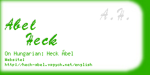 abel heck business card